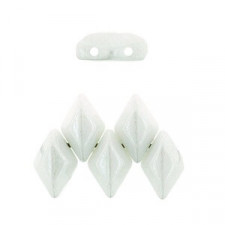 Matubo GemDuo Beads 8x5mm Luster - Opaque white